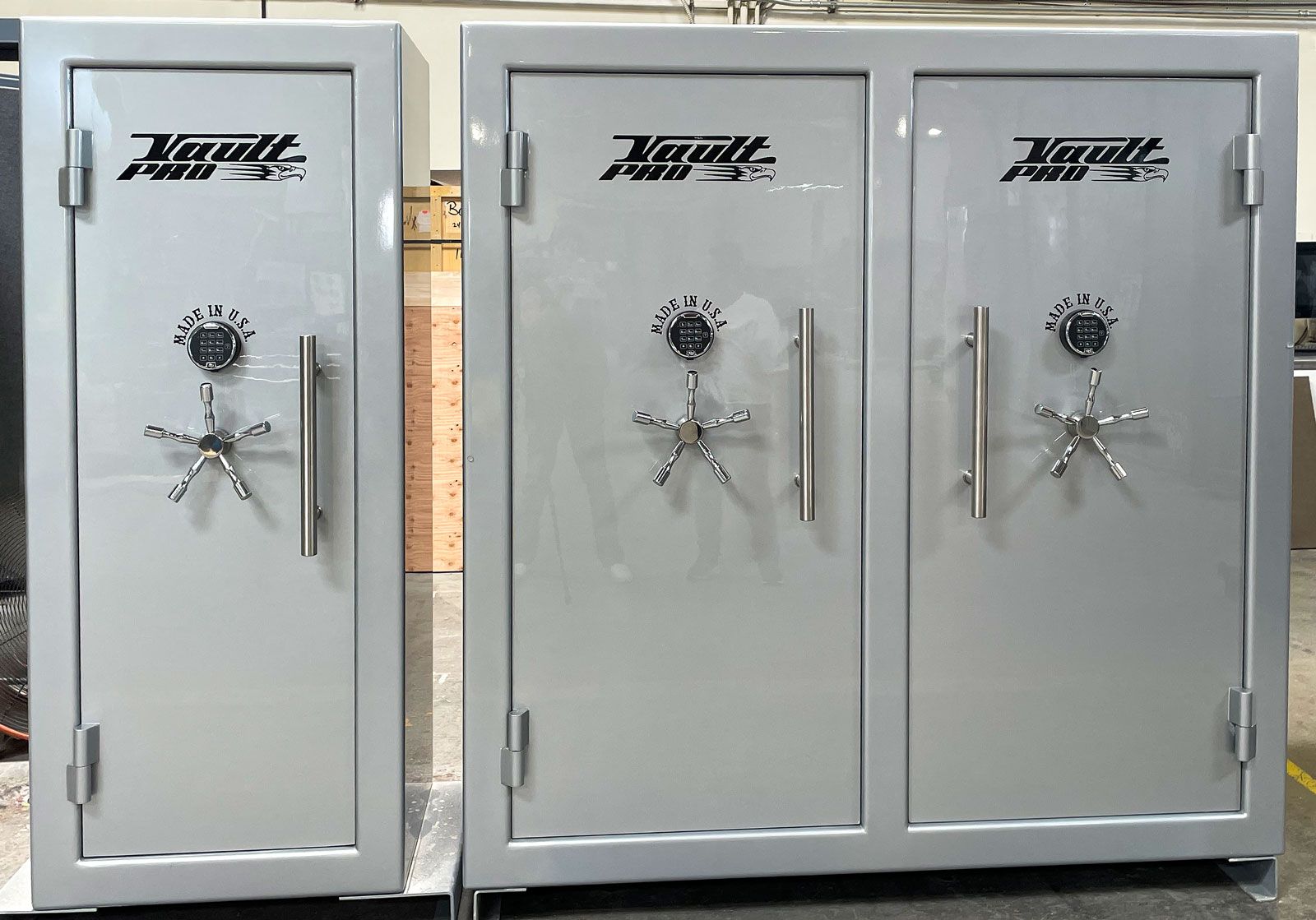 AE-730 and Monster M-2 safe in silver metallic gloss finish.