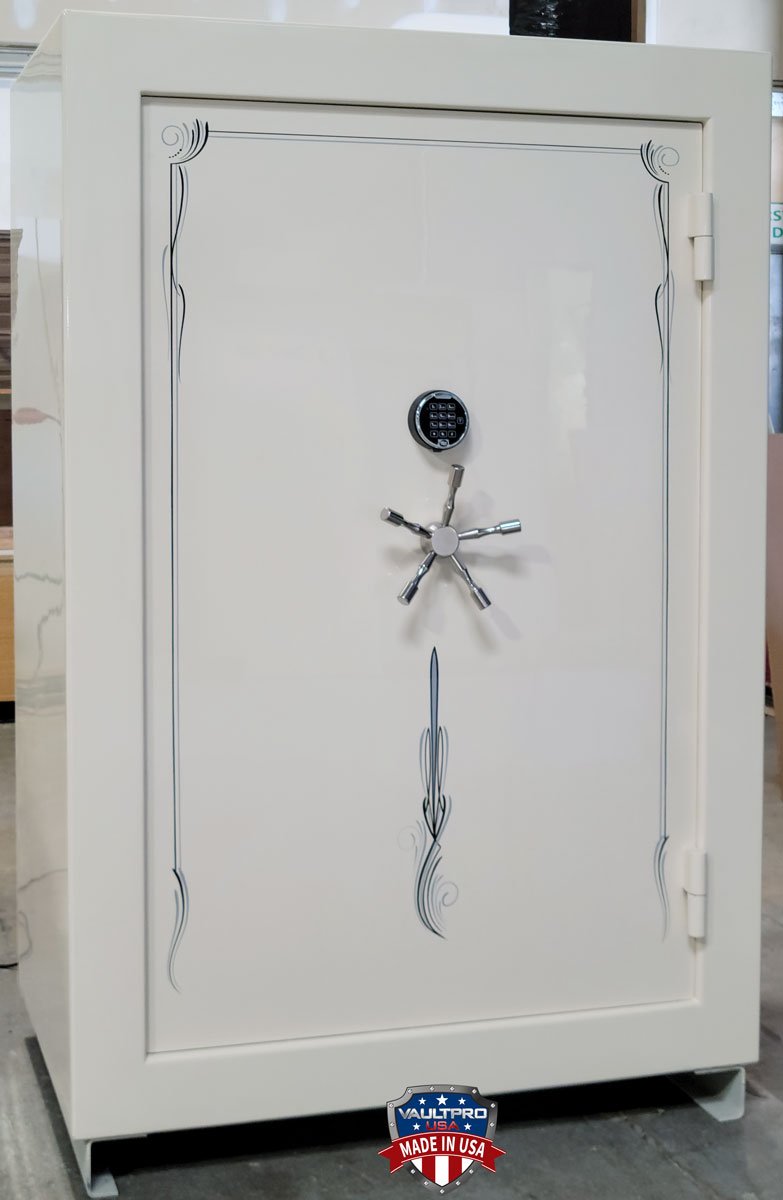 Large safe with custom gloss finish and pinstripe - made in USA by Vault Pro