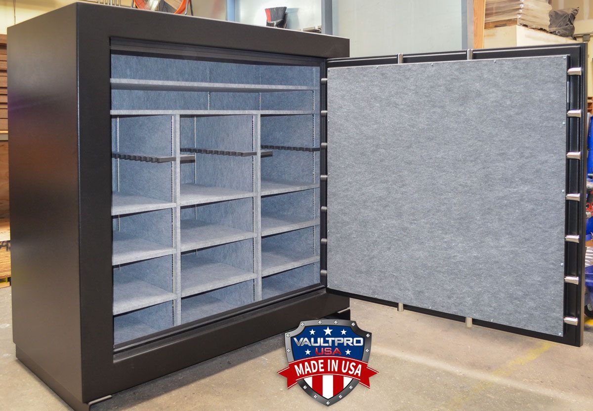 Monster 100 gun safe with standard fully configurable interior.