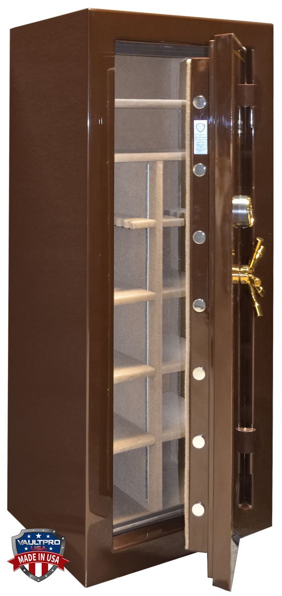 safe door with locking bolts and showing interios