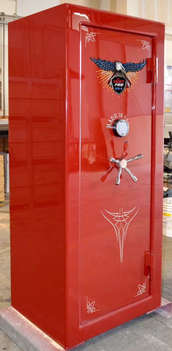 730 Model safe in custom Laser Pearl Red gloss finish. Made by Vault Pro USA