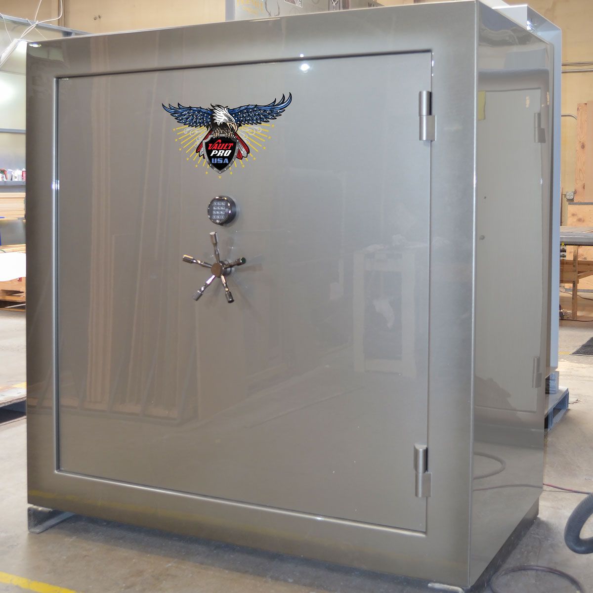 Custom Monster safe with premium dual stage Dark Gun Metal Gray fade to Light Gun Metal Gray.