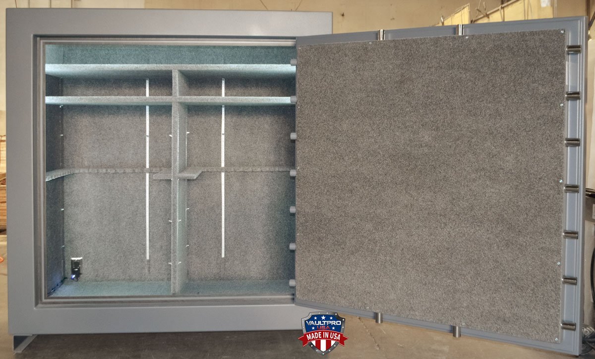 Monster safe interior, fully configurable. Holds up to 100 long guns.