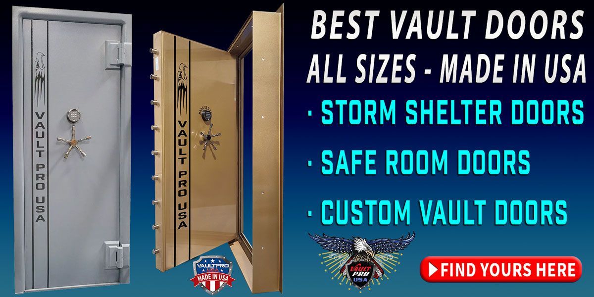 Vault doors and storm shelter doors made in America by Vault Po USA