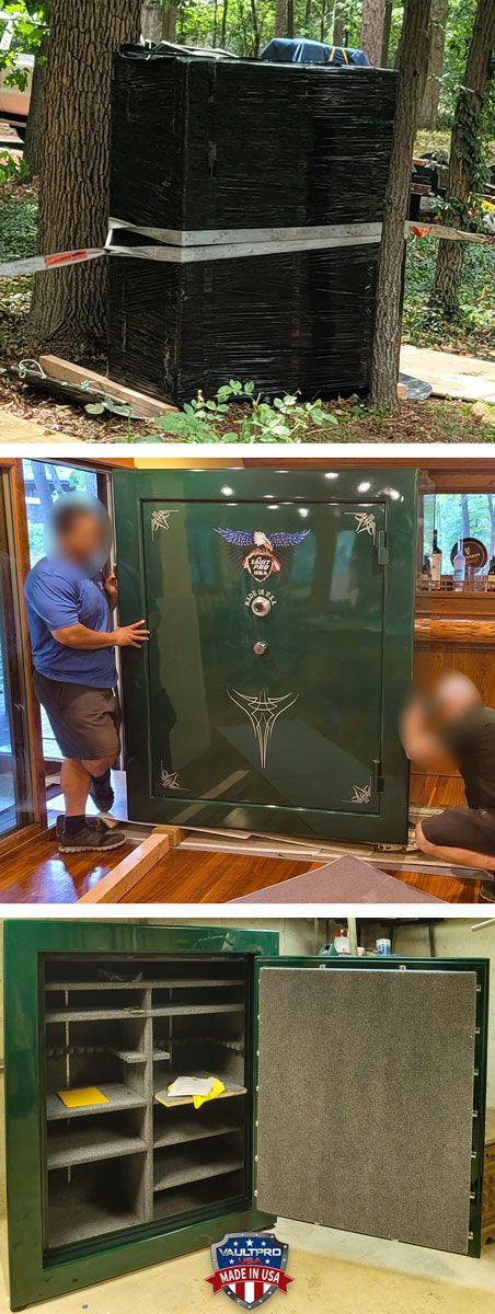 Delivery and installation of AE-760 safe made by Vault Pro USA