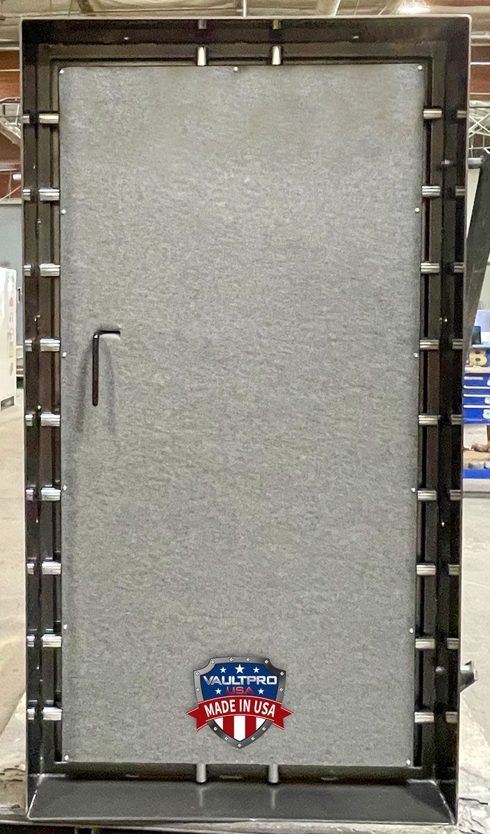 Atlas vault door with 4-way fully rotating locking bolt system. 