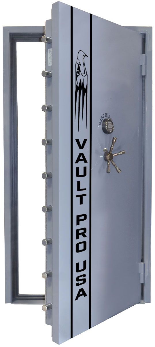 Atlas outswing vault door in premium dual-stage gloss finish.