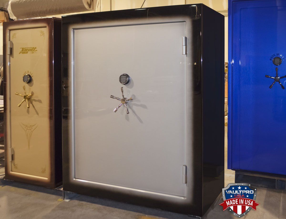 mid-size and large safes with custom two-tone gloss finish. Pain