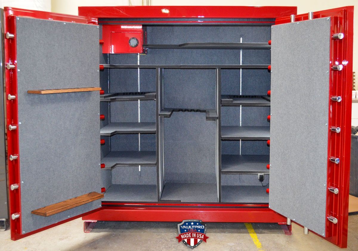 large double door safe with no center divider option. Shown with optional safe in safe.