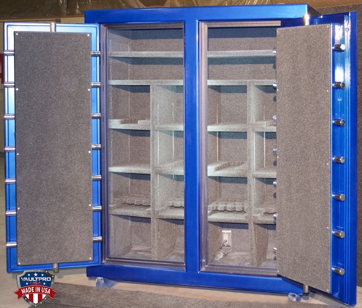 Double Door Safe with plush fully configurable interior and room for 60 long guns.