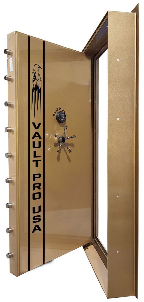 Elite vault door dual-stage Bronze Gold gloss finish.