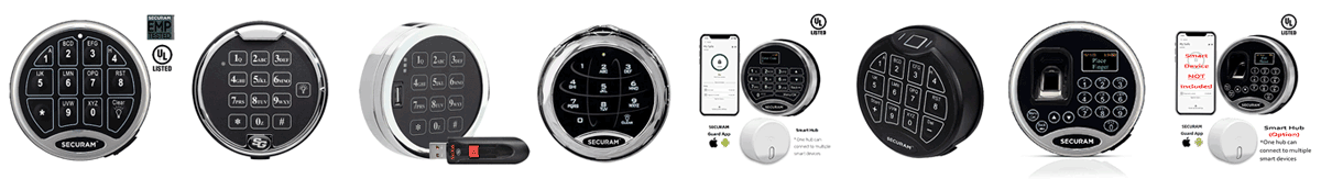 Best locks for safes and vault doors from Sargent & Greenleaf and Securam