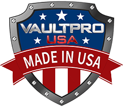 Vault Pro USA shield logo with red banner reading “Made in USA”