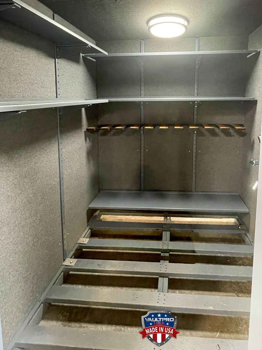 Interior can be customized with gun racks and shelves.