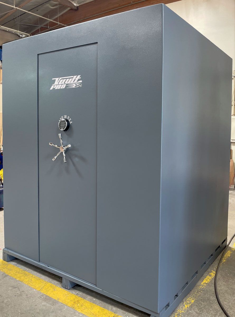 6'W x 6'D x 7'H single piece walk-in vault and shelter.