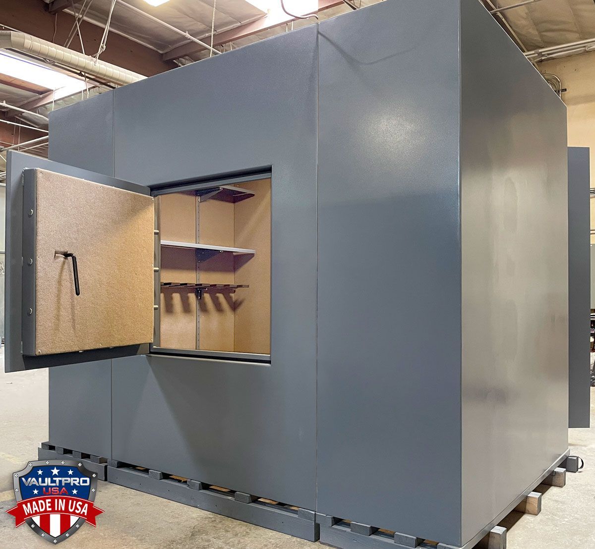 walk in vault and safe room with emergency escape hatch