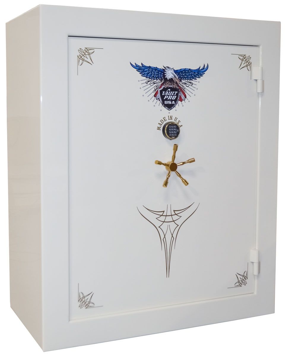 AE-760 safe in optional high gloss Wimbledon white finish.