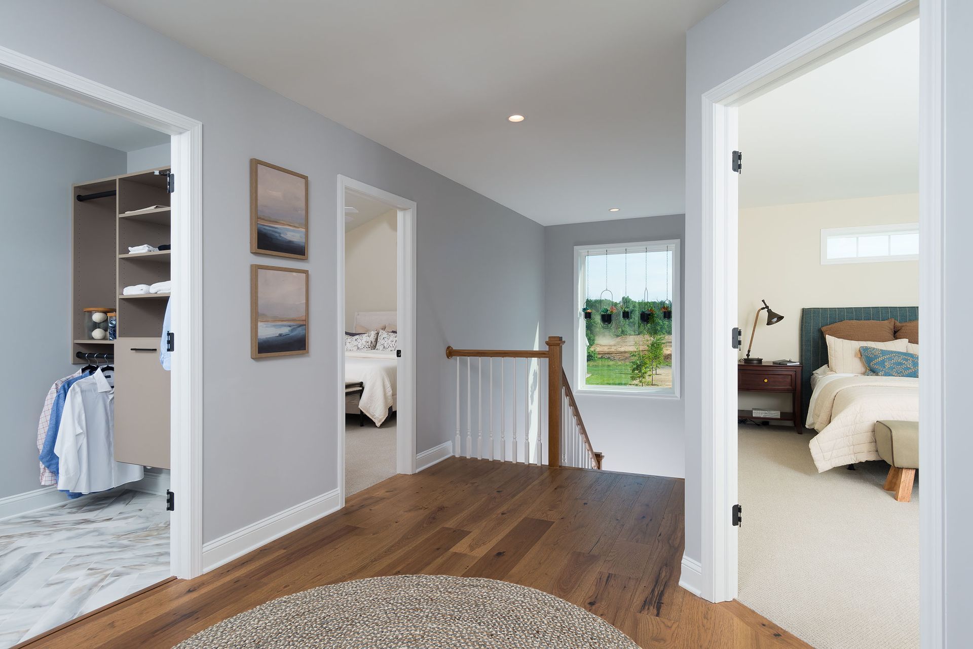 Stanton primary up floor plan with wide loft landing connecting 2nd floor bedrooms
