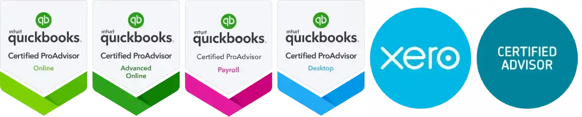 Quickbooks and Xero Certified Badges