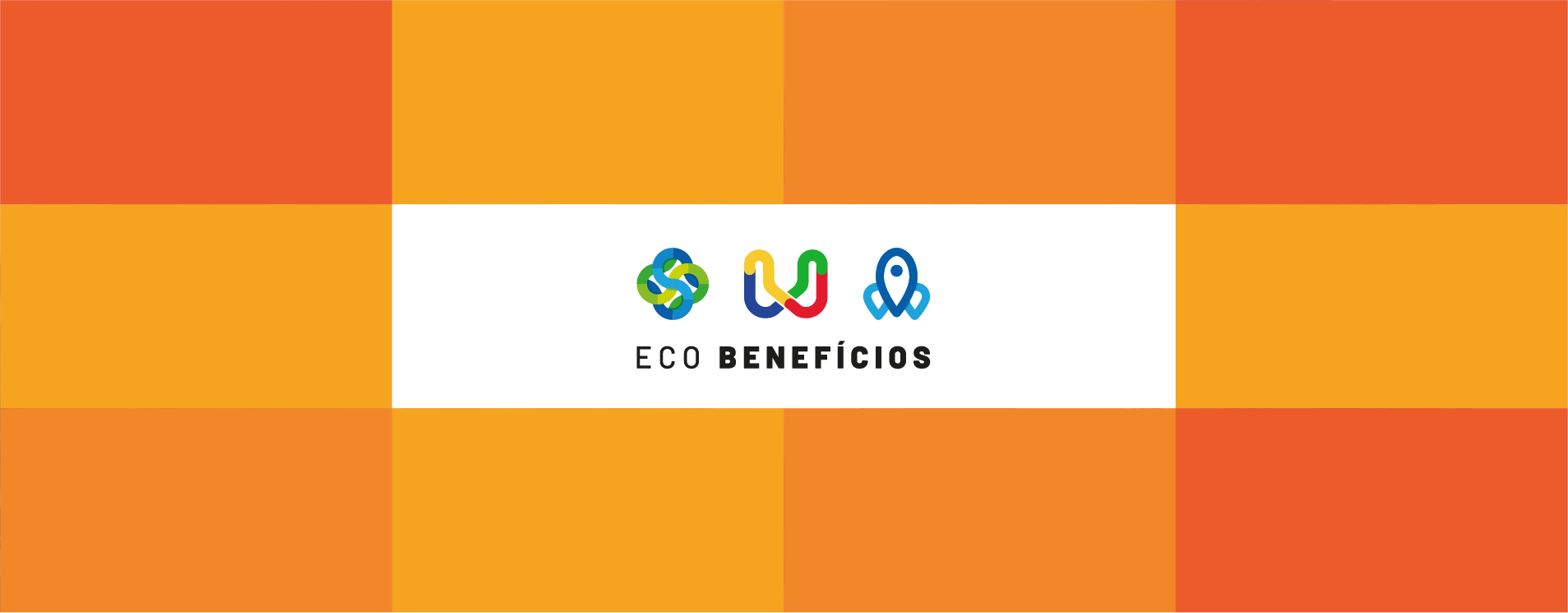 Banner laranja e branco com o logotipo da F&S Services centralizado e ícones coloridos acima do texto.