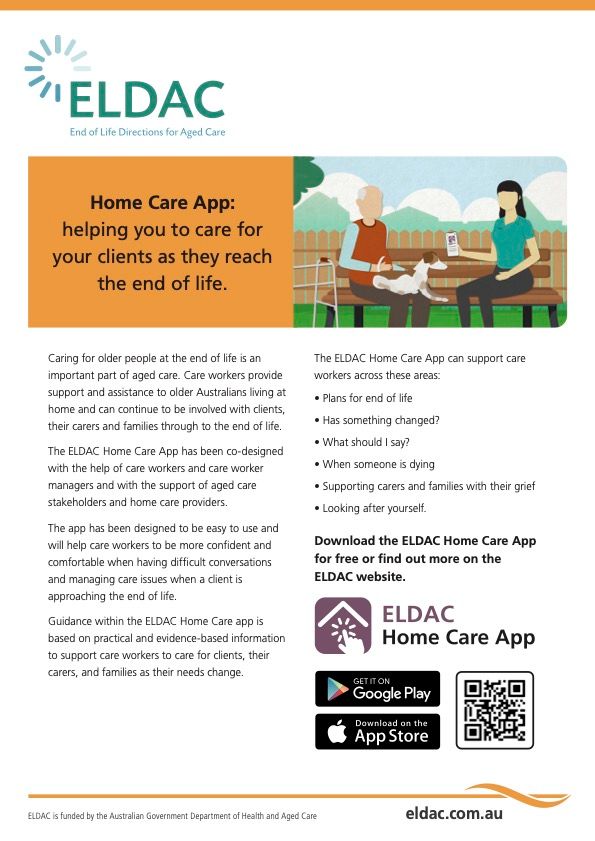 A Flyer For A Home Care App Helping You To Care For Your Clients — Aged Care in Tamworth, NSW