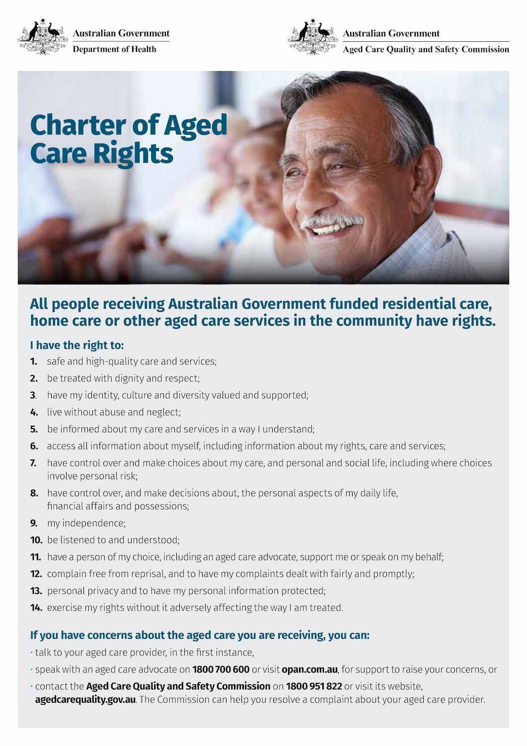 Charter of Aged Care Rights Document — Premium Aged & Community Services In Tamworth, NSW