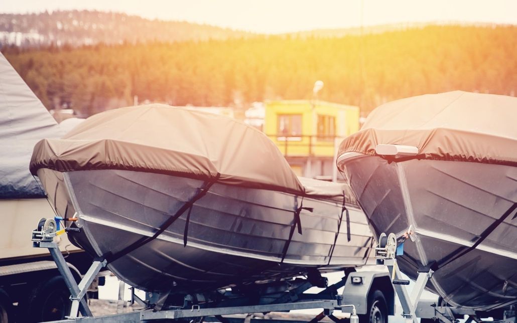 Image of boats being stored for the winter. Image of boats being stored for the winter.