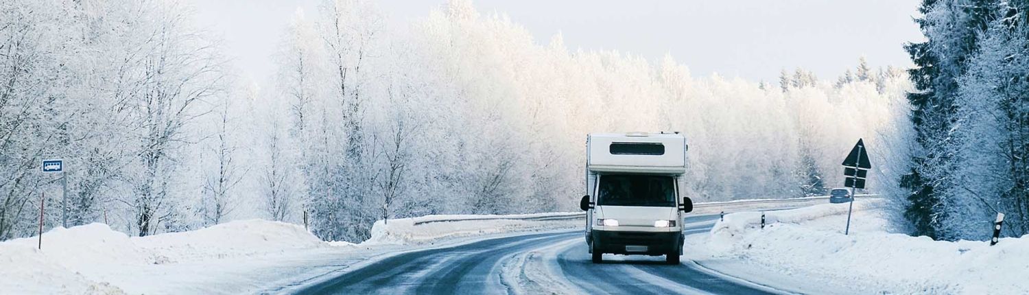 Rv alone with snow_November2 RV in the Snow