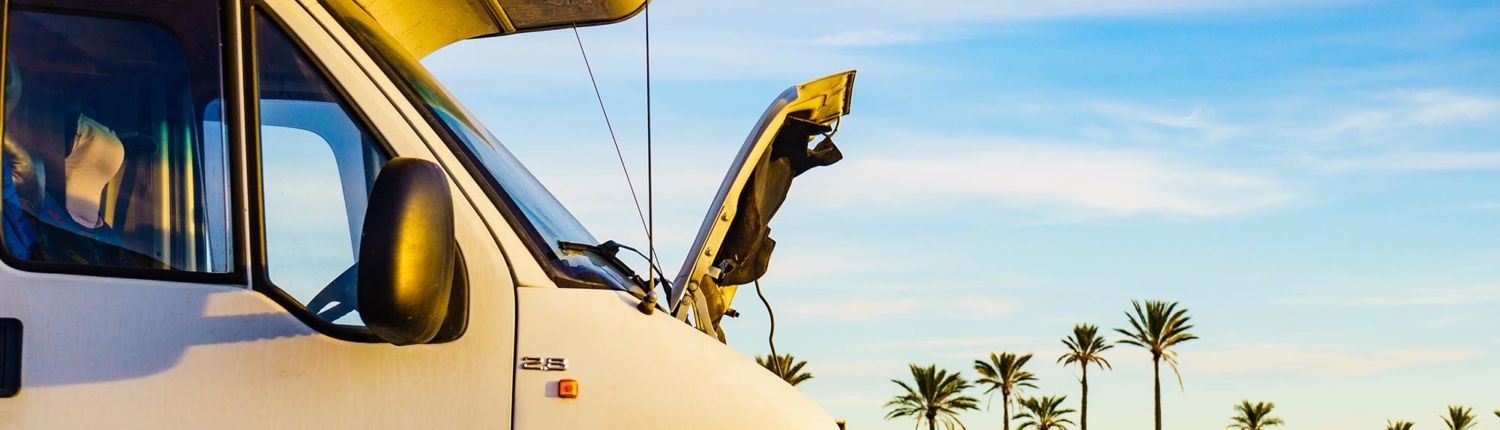 most common RV issues March Blog 2 RV with the engine hood up