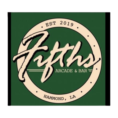 A logo for fifth arcade and bar in hammond la