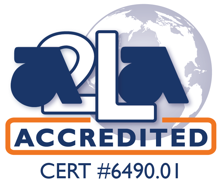 Two logos one of which says accredited on it