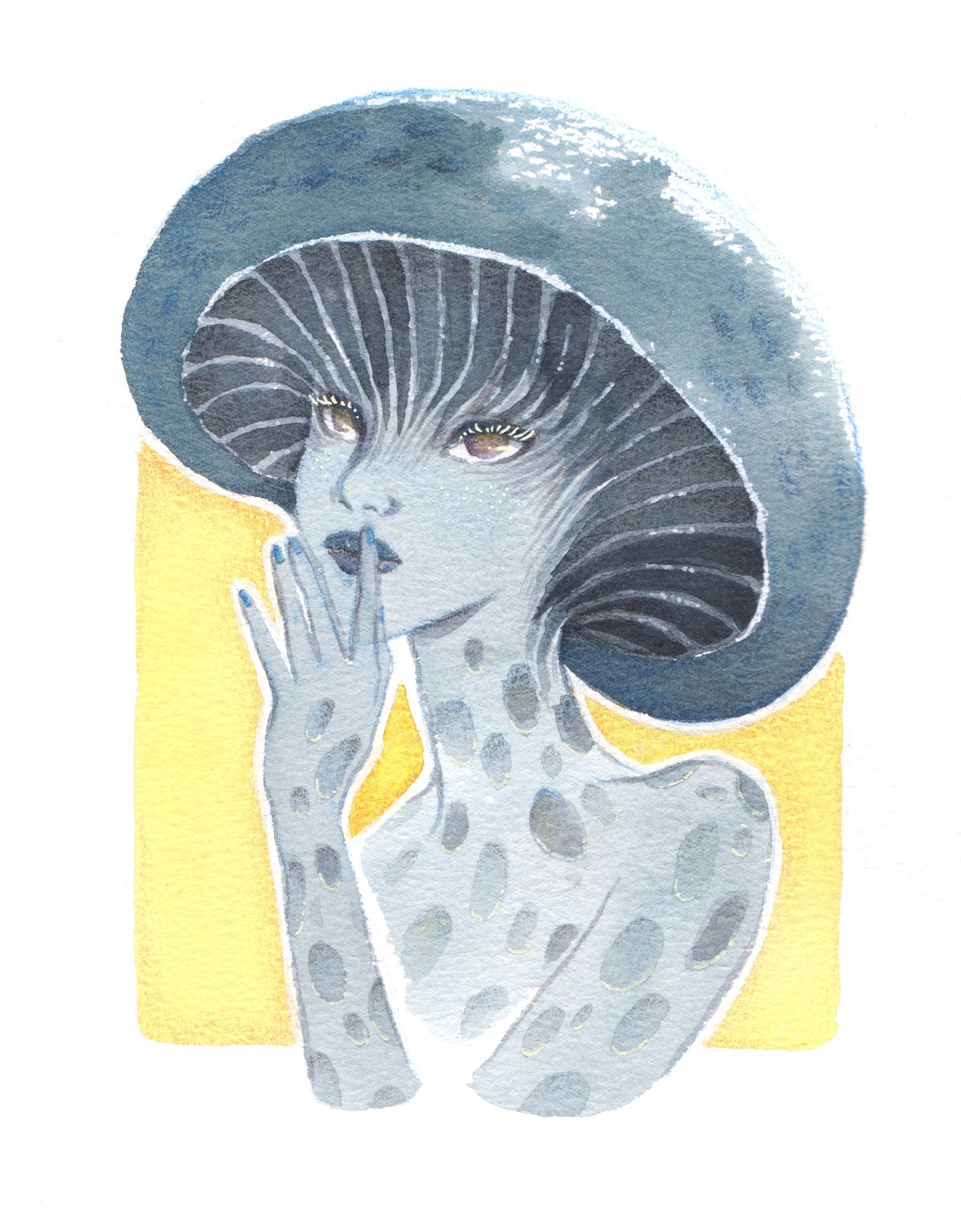 Mariella Fahr Illustration Mädchen Pilze funguary