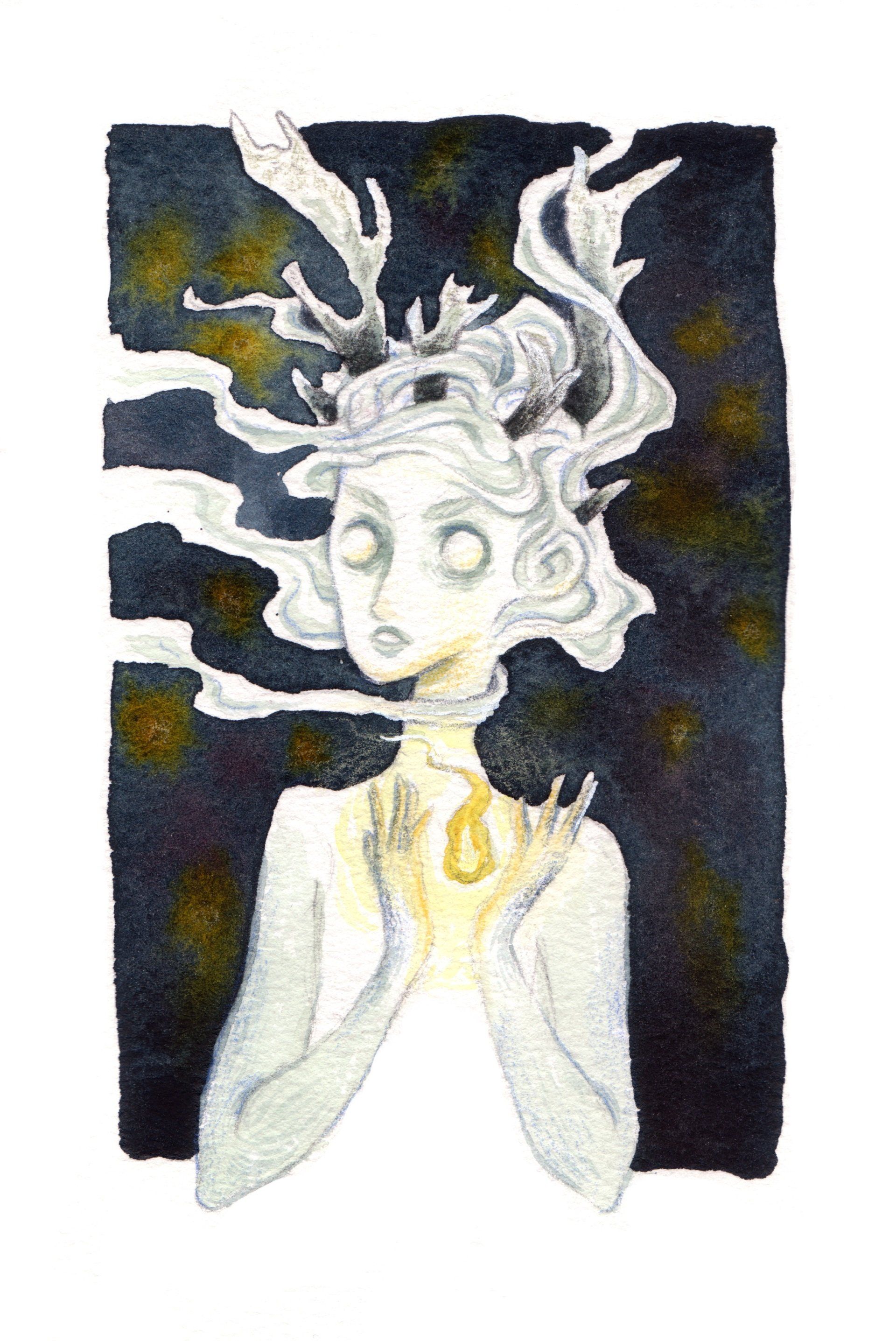 Mariella Fahr Illustration Mädchen Pilze funguary