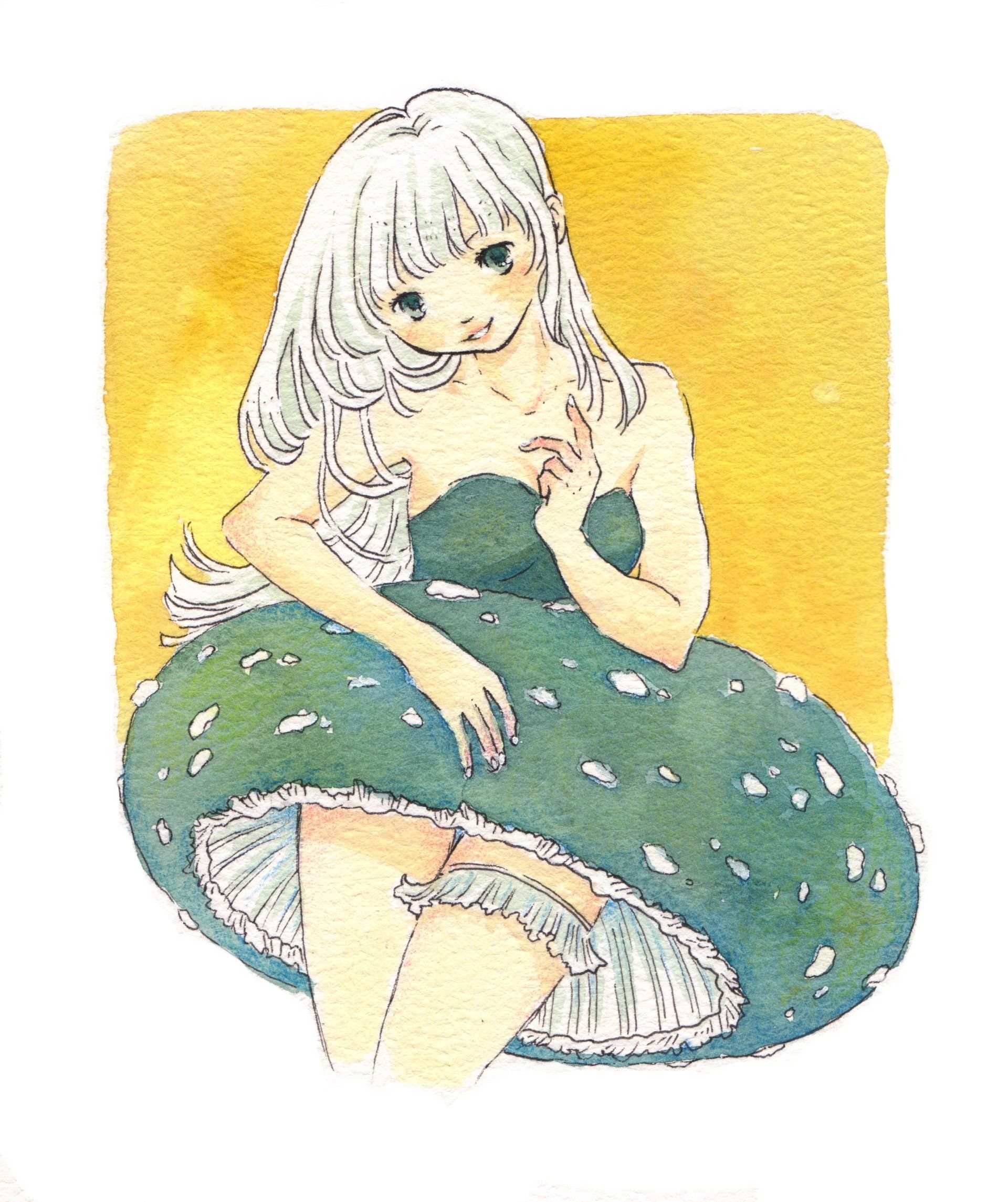 Mariella Fahr Illustration Mädchen Pilze funguary