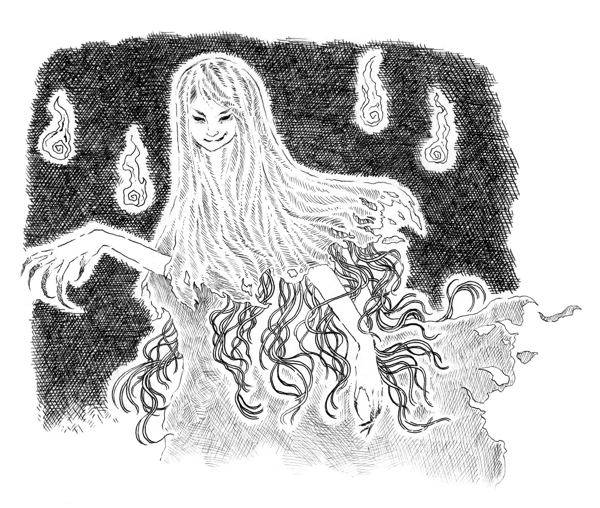 Mariella Fahr Illustration Japan Geister Geschichten Scary Ghost