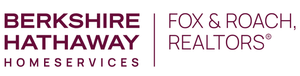 Berkshire Hathaway HomeServices and Fox & Roach, Realtors logos in burgundy and gray.
