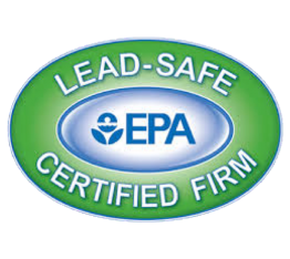 EPA Lead-Safe Certified Firm logo in green and blue