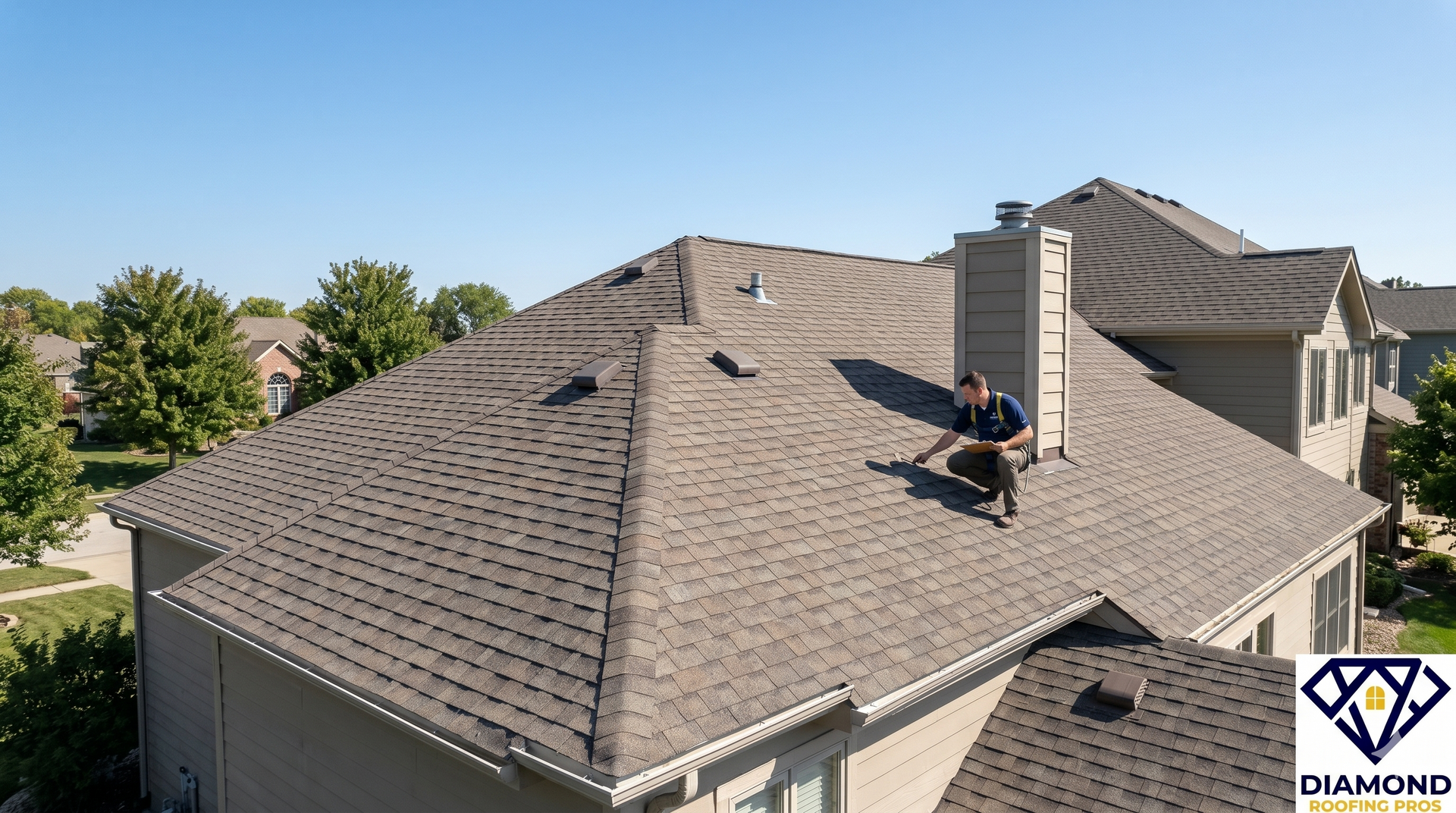 Example of roofing repair work following a condition assessment
