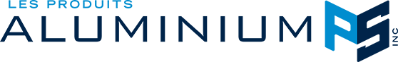 Logo « Les Produits Aluminium PS » en bleu et gris avec le logo PS stylisé sur fond blanc