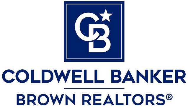 Coldwell Banker Brown Realtors logo in blue and white