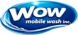 Logo for Wow Mobile Wash Inc. Features the word 