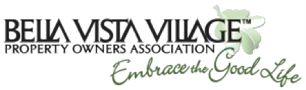 Bella Vista Village Property Owners Association logo with script