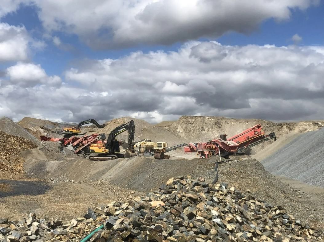 Construction Equipment Operating in a Quarry — Marlborough Quarry (QLD) In Marlborough, QLD