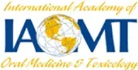 Logo for International Academy of Oral Medicine & Toxicology in blue and gold with globe graphic