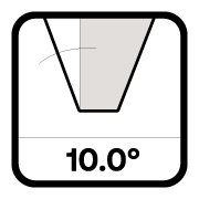 Taper Angle 10.0°