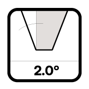 Taper Angle 2.0°