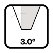 Taper Angle 3.0°