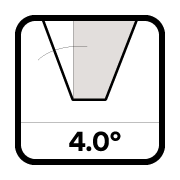 Taper Angle 4.0°