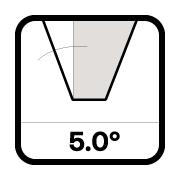 Taper Angle 5.0°