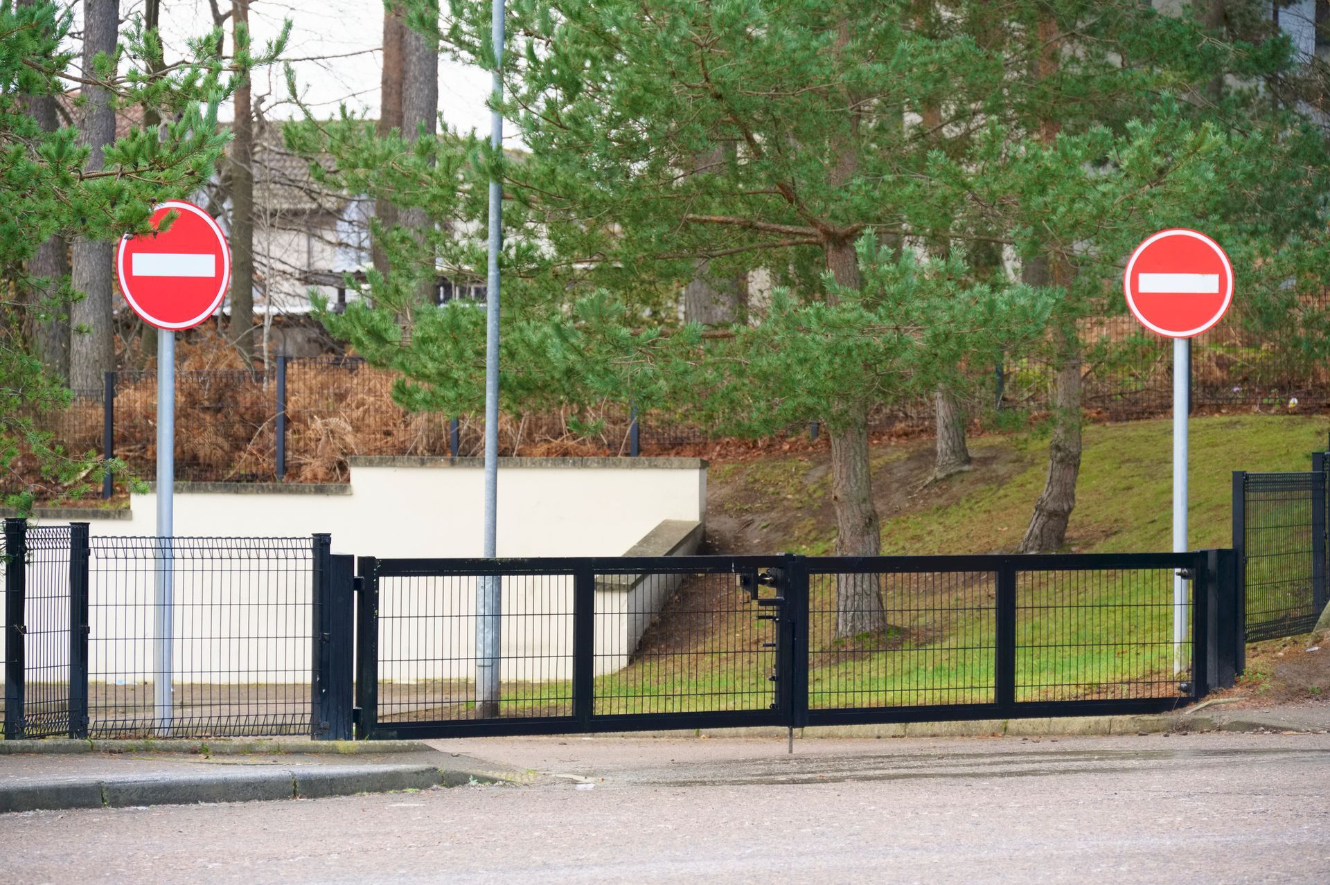 Black gate with